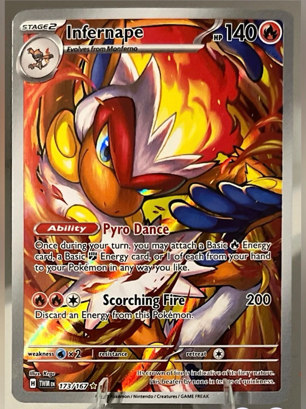 Pokémon TCG: Twilight Masquerade - INFERNAPE 173/167 NM